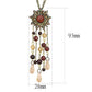 MALO4215 - Antique Copper Brass Chain Pendant with Synthetic Onyx in Garnet