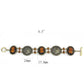 MALO4221 - Antique Copper Brass Bracelet with Synthetic Synthetic Stone in Smoked Quartz