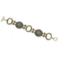 MALO4221 - Antique Copper Brass Bracelet with Synthetic Synthetic Stone in Smoked Quartz