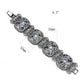 MALO4225 - TIN Cobalt Black Brass Bracelet with AAA Grade CZ  in Clear