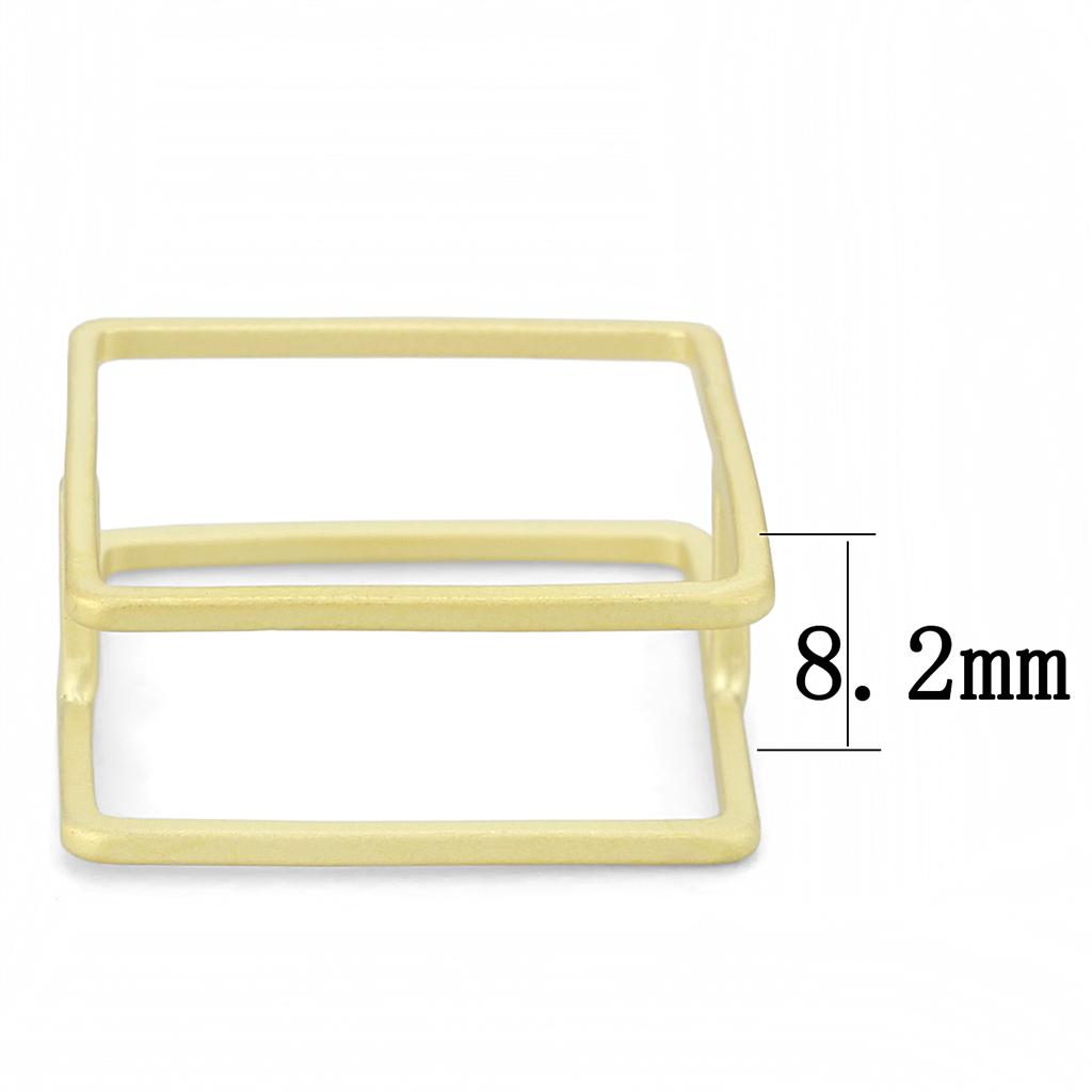 MALO4239 - Matte Gold Brass Ring with No Stone