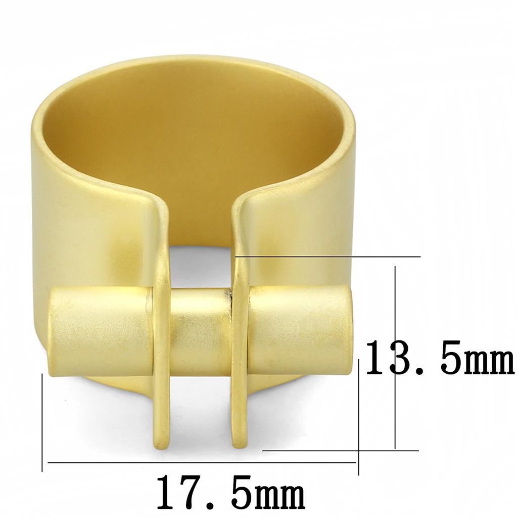 MALO4241 - Matte Gold Brass Ring with No Stone