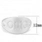MALO4244 - Matte Rhodium Brass Ring with No Stone