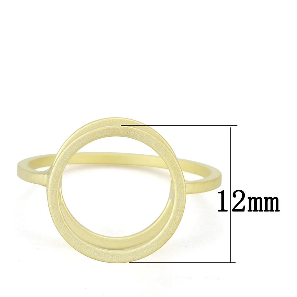 MALO4252 - Matte Gold Brass Ring with No Stone