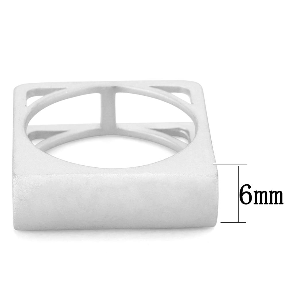 MALO4255 - Rhodium Brass Ring with No Stone