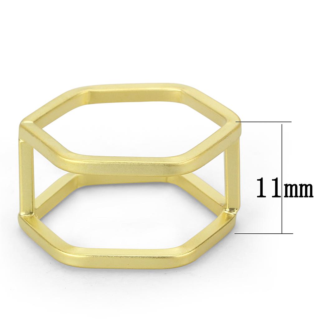 MALO4264 - Matte Gold Brass Ring with No Stone