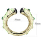 MALO4267 - Gold Brass Bangle with Synthetic  in Emerald