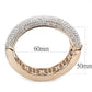 MALO4269 - Rose Gold+e-coating Brass Bangle with Top Grade Crystal  in Clear