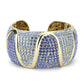 MALO4276 - Gold Brass Bangle with Top Grade Crystal  in Multi Color