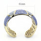 MALO4276 - Gold Brass Bangle with Top Grade Crystal  in Multi Color