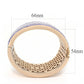 MALO4279 - Rose Gold+e-coating Brass Bangle with Top Grade Crystal  in Multi Color