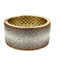 MALO4280 - Gold Brass Bangle with Top Grade Crystal  in Multi Color