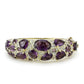 MALO4281 - Gold Brass Bangle with Synthetic  in Amethyst