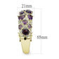 MALO4281 - Gold Brass Bangle with Synthetic  in Amethyst