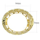 MALO4285 - Gold Brass Bangle with Synthetic  in White