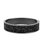 MALO4286 - IP Black(Ion Plating) Brass Bangle with Top Grade Crystal  in Jet