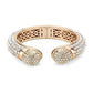 MALO4290 - Flash Rose Gold Brass Bangle with Top Grade Crystal  in Clear
