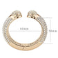 MALO4290 - Flash Rose Gold Brass Bangle with Top Grade Crystal  in Clear