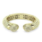 MALO4295 - Flash Gold Brass Bangle with Top Grade Crystal  in Citrine Yellow