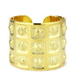 MALO4297 - Matte Gold & Gold Brass Bangle with No Stone