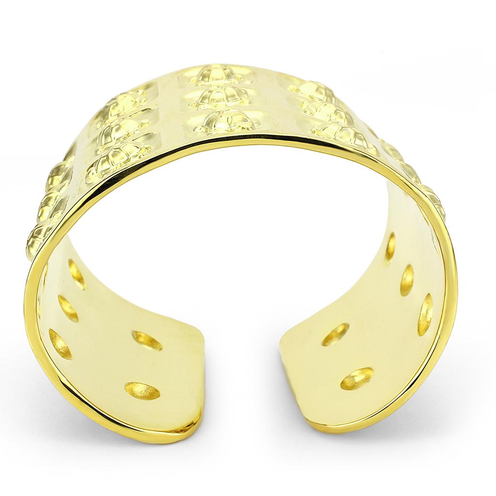 MALO4297 - Matte Gold & Gold Brass Bangle with No Stone