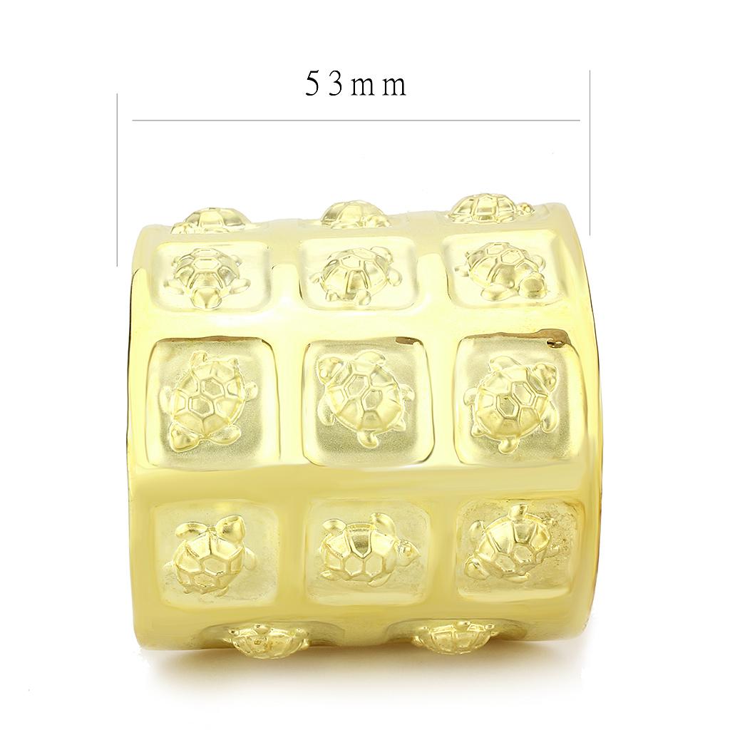 MALO4297 - Matte Gold & Gold Brass Bangle with No Stone