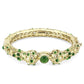 MALO4300 - Gold Brass Bangle with Assorted  in Emerald