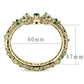 MALO4300 - Gold Brass Bangle with Assorted  in Emerald