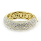 MALO4301 - Flash Gold Brass Bangle with Top Grade Crystal  in Clear