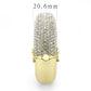 MALO4301 - Flash Gold Brass Bangle with Top Grade Crystal  in Clear