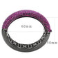 MALO4303 - TIN Cobalt Black Brass Bangle with Top Grade Crystal  in Fuchsia