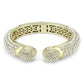 MALO4311 - Flash Gold Brass Bangle with Top Grade Crystal  in Clear