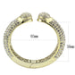 MALO4311 - Flash Gold Brass Bangle with Top Grade Crystal  in Clear