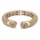 MALO4313 - Flash Rose Gold Brass Bangle with Top Grade Crystal  in Smoked Quartz