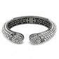 MALO4318 - Ruthenium Brass Bangle with Top Grade Crystal  in Clear