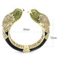 MALO4331 - Gold Brass Bangle with Top Grade Crystal  in Multi Color