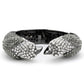 MALO4333 - Ruthenium Brass Bangle with Top Grade Crystal  in Multi Color