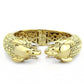 MALO4334 - Gold+Rhodium Brass Bangle with Top Grade Crystal  in Citrine Yellow