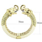 MALO4334 - Gold+Rhodium Brass Bangle with Top Grade Crystal  in Citrine Yellow