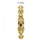 MALO4335 - Gold Brass Bangle with AAA Grade CZ  in Citrine Yellow