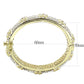 MALO4339 - Gold Brass Bangle with Top Grade Crystal  in Clear
