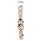MALO4343 - Rose Gold Brass Bangle with AAA Grade CZ  in Amethyst