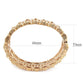 MALO4344 - Rose Gold Brass Bangle with Top Grade Crystal  in Clear