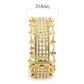 MALO4345 - Gold Brass Bangle with Top Grade Crystal  in Clear