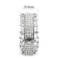 MALO4346 - Rhodium Brass Bangle with Top Grade Crystal  in Clear