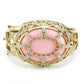 MALO4347 - Gold Brass Bangle with Synthetic  in Rose