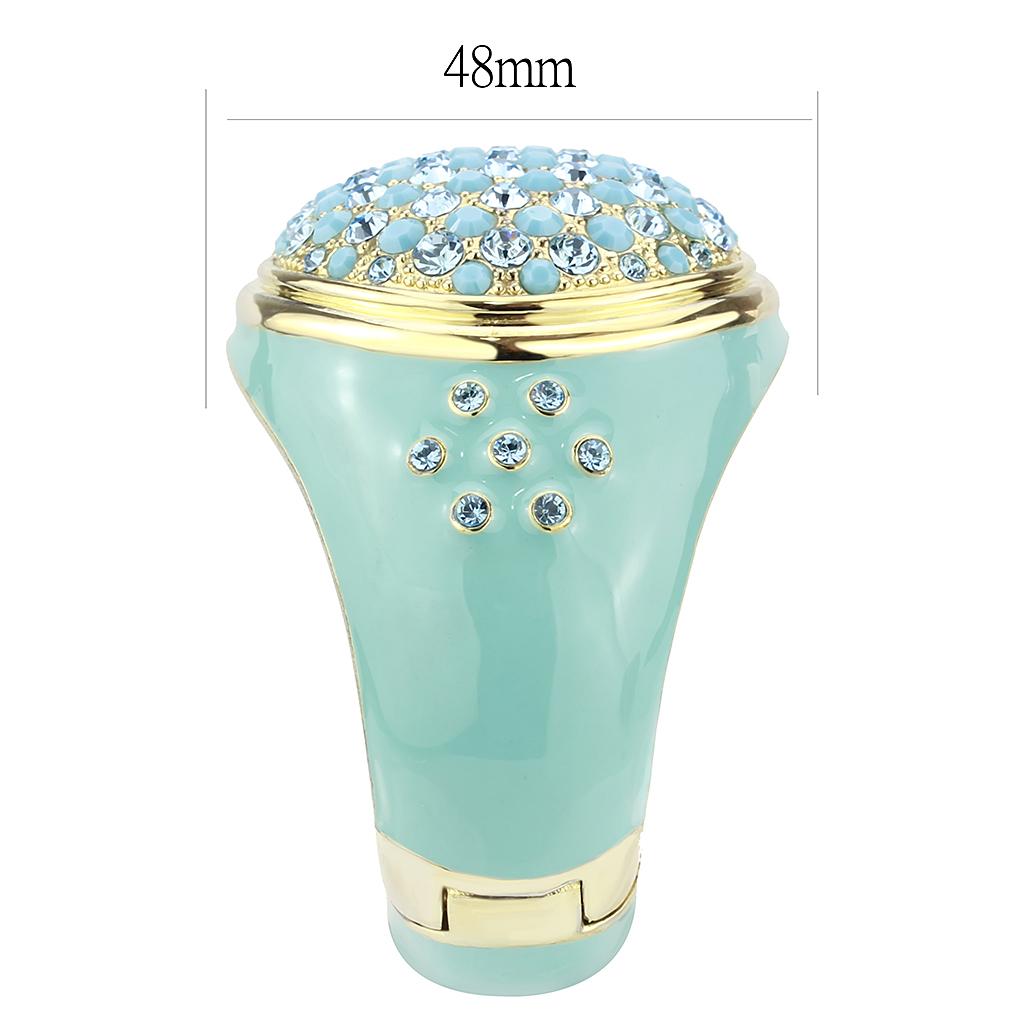 MALO4350 - Gold Brass Bangle with Top Grade Crystal  in Multi Color