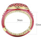 MALO4351 - Gold Brass Bangle with Top Grade Crystal  in Multi Color