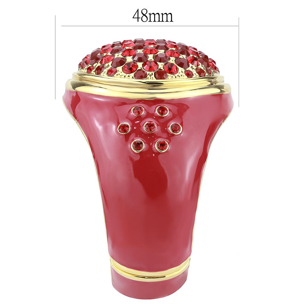 MALO4351 - Gold Brass Bangle with Top Grade Crystal  in Multi Color