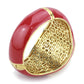 MALO4351 - Gold Brass Bangle with Top Grade Crystal  in Multi Color